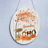 Fall Season Grandma Pumpkins Personalized Door Hanger Sign