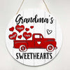 Grandma's Sweethearts Truck Personalized Door Hanger Sign