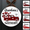 Grandma's Sweethearts Truck Personalized Door Hanger Sign