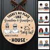 No Place Like Grandpa Grandma Personalized Door Hanger Sign