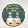 Welcome To Grandparents' House Personalized Door Hanger Sign