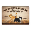 All Guests Must Be Approved By Fluffy Walking Cats Personalized Doormat