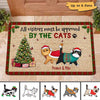 All Visitors Approved By Cats Christmas Personalized Doormat