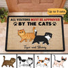 All Visitors Must Be Approved By Cats Personalized Doormat