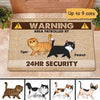 Area Patrolled By Walking Fluffy Cat Personalized Doormat