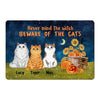 Better Halloween With Cats Personalized Doormat