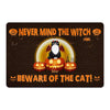 Beware Of The Halloween Fluffy Cats Personalized Doormat