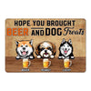 Bring Beer And Dog Treats Personalized Doormat