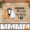 Cats Shady AF Fluffy Cat Personalized Doormat