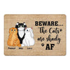 Cats Shady AF Fluffy Cat Personalized Doormat