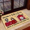 Christmas Dog House Personalized Doormat