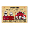 Christmas Dog House Personalized Doormat