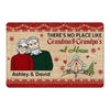 Christmas No Place Like Grandma And Grandpa House Personalized Doormat