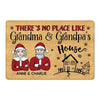 Christmas No Place Like Grandma Grandpa House Personalized Doormat