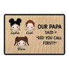 Did You Call First Grandparents Personalized Doormat