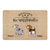 Dog Welcome Wiggle Butt Club Personalized Doormat