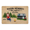 Doll Couple Single Man Woman Camping Personalized Doormat