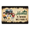 Doll Family Camping Home Where You Park It Personalized Doormat