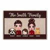 Doll Family Couple Kids Dog Cat Personalized Doormat