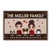 Doll Family Kids Dogs Cats Personalized Doormat