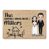 Eventually One Day Couple Chibi House Warming Gift Wedding Personalized Doormat