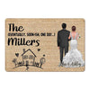 Eventually Oneday Family Wedding Couple Personalized Doormat