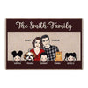 Family Couple Kids Dog Cat Personalized Doormat