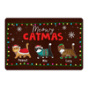 Fluffy Cats Walking Meowy Catmas Light String Personalized Doormat