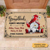 Grandkids Always Welcome Gnome Personalized Doormat