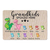 Grandkids Spoiled Here Dinosaur Personalized Doormat