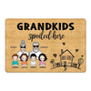 Grandkids Spoiled Here Grandma Grandpa Kids Personalized Doormat