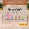 Grandkids Spoiled Here One Grandparent Dinosaur Personalized Doormat