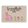 Grandkids Spoiled Here One Grandparent Dinosaur Personalized Doormat