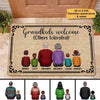 Grandkids Welcome Funny Grandparents Personalized Doormat