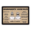 Grandma Grandpa House Rule Personalized Doormat