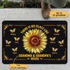 Grandma Grandpa Sunflower Grandkids Names Personalized Doormat