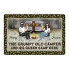 Grumpy Old Camper And His Queen Camp Here Personalized Doormat