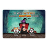 Halloween Witch Dog Personalized Doormat