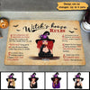 Halloween Witch House Rules Dog Cat Personalized Doormat