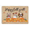 Happy Fall Season Dog Personalized Doormat