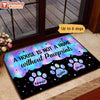 Hologram Pawprints Dogs Personalized Doormat