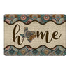 Home State Map Paisley Pattern Personalized Doormat