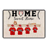 Home Sweet Home Baseball Personalized Doormat (4-5)