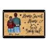 Home Sweet Home Couple Back View Housewarming Gift Personalized Doormat
