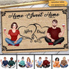 Home Sweet Home Pretty Couple Personalized Doormat