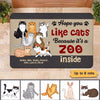 Hope You Like Cats Welcome Housewarming Gift Personalized Doormat
