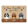 How Doodle You Do Dog Personalized Doormat