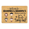 Memories Made Here Grandpa Grandma House Personalized Doormat
