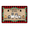 Meowy AF In Here Cats Christmas Personalized Doormat