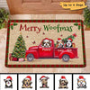 Merry Woofmas Dogs Christmas Personalized Doormat